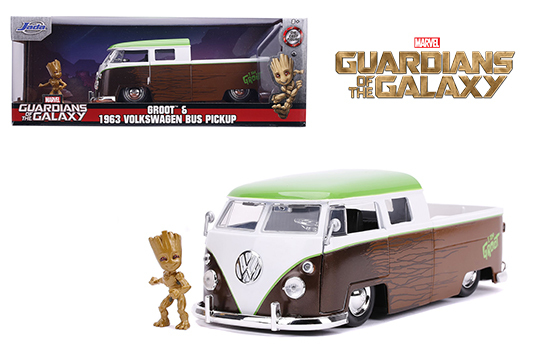 Jada 1/24 1963 VW Bus Truck with Groot image