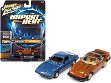 Johnny Lightning 1/64 Mazda RX-7 1982 & Nissan 280ZX 1981 'Import Heat Twin Pack' image