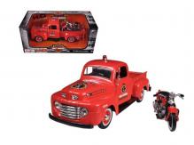 Maisto 1/24 Ford F-1 1948 Pickup with Harley Davidson 1936 EL Knucklehead image