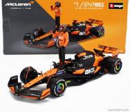 Bburago 1/24 McLaren MCL38 F1 2024 #81 Oscar Piastri with Figure image