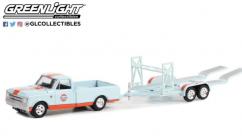 Greenlight 1/64 1968 Chevrolet C-10 Shortbed with Tandem Car Trailer image