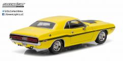 Greenlight 1/43 Dodge Challenger R/T 1970 Yellow/Black Stripes image