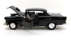 Motormax  1/18 1955 Chevy Bel Air Coupe with Hood Scoop Black  image