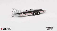 Mini GT 1/64 Car Hauler Trailer Type A Silver image
