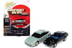 Johnny Lightning 1/64 Nissan 240SX 1990 & Nissan 300ZX 1985 'Import Heat Twin Pack' image