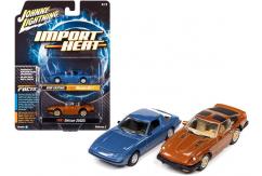 Johnny Lightning 1/64 Mazda RX-7 1982 & Nissan 280ZX 1981 'Import Heat Twin Pack' image