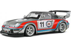 Solido 1/18 Porsche 911 (993) RWB Body Kit Martini Grey 2020 image