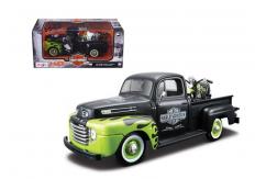 Maisto 1/24 Ford F-1 1948 Pickup with Harley Davidson 1948 FL Panhead image