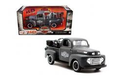 Maisto 1/24 Ford F-1 1948 Pickup with Harley Davidson 1942 WLA Flathead image