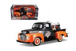 Maisto 1/24 Ford F-1 1948 Pickup with Harley Davidson 1958 FLH Duo Glide image