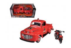 Maisto 1/24 Ford F-1 1948 Pickup with Harley Davidson 1936 EL Knucklehead image