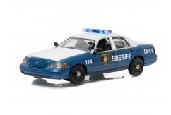 Greenlight 1/43 2001 Ford Crown Victoria Police Interceptor Blue image