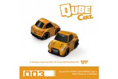 Mini GT Nissan GT-R R35 LB★WORKS Type 1 Version 2 LB Gold QubeCarz image
