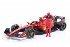Bburago 1/24 Ferrari SF-23 F1 2023 #16 Charles Leclerc with Figure image