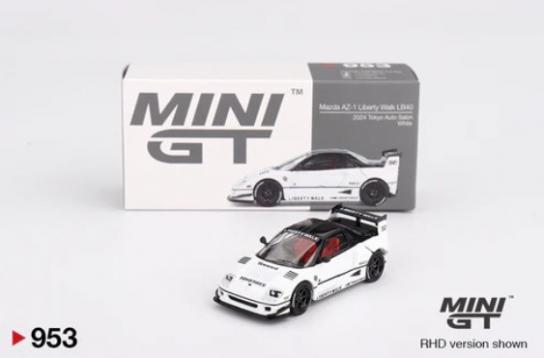 Mini GT 1/64 Mazda AZ-1 Liberty Walk LB40 White 2024 Tokyo Auto Salon image