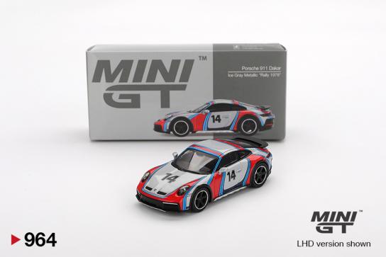 Mini GT 1/64 Porsche 911 Dakar Ice Grey Metallic 'Rally 1978' image