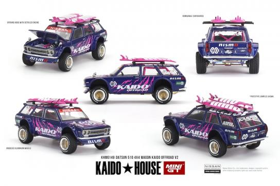 Mini GT 1/64 Datsun 510 4x4 Wagon Kaido Offroad V2 image