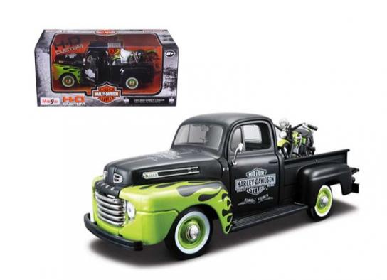 Maisto 1/24 Ford F-1 1948 Pickup with Harley Davidson 1948 FL Panhead image