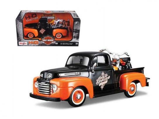 Maisto 1/24 Ford F-1 1948 Pickup with Harley Davidson 1958 FLH Duo Glide image