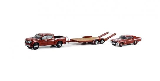 Greenlight 1/64 2020 Chevrolet Silverado High Country with 1969 Chevrolet Nova image