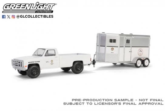 Greenlight 1/64 Chevrolet C20 1987 LAPD Search & Rescue with Horse Trailer image