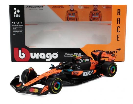 Bburago 1/43 McLaren MCL39 F1 2025 #4 Lando Norris image