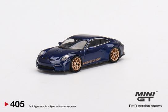 Mini GT 1/64 Porsche 911 (992) GT3 Touring Gentian Blue Metallic image