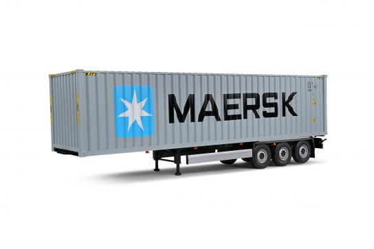 Solido 1/24 Container Trailer 3-Axle Maersk image
