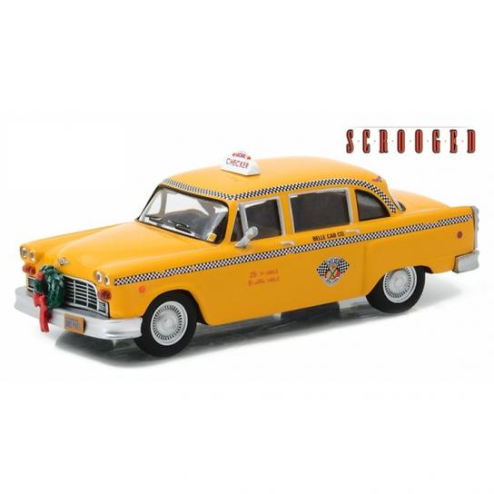 Greenlight 1/43 Checker Cab 1978 Yellow - Scrooged image