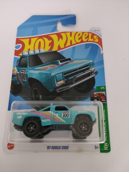 Hot Wheels '87 Dodge D100 Teal image