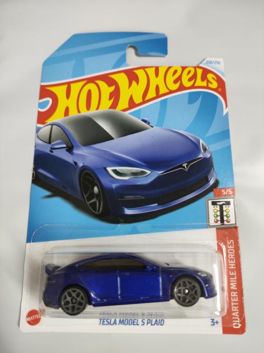 Hot Wheels Tesla Model S Plaid Blue image