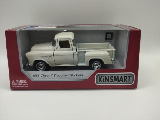 KiNSMART 1/32 Chevy Stepside Pick-up 1955 White image
