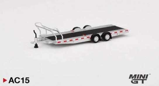 Mini GT 1/64 Car Hauler Trailer Type A Silver image