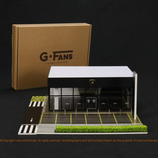 G-Fans 1/64 Lamborghini Dealership Showroom with LED Lights image