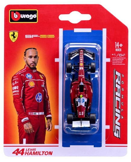 Bburago 1/64 Ferrari Scuderia SF-25 F1 2025 #44 Lewis Hamilton image